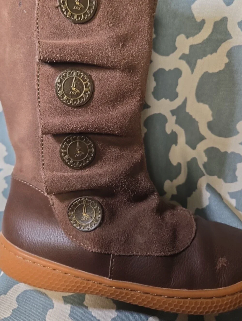 Livie & Luca Tiempo Toddler Girl Zip Boots Size 1Y leather suede Boutique